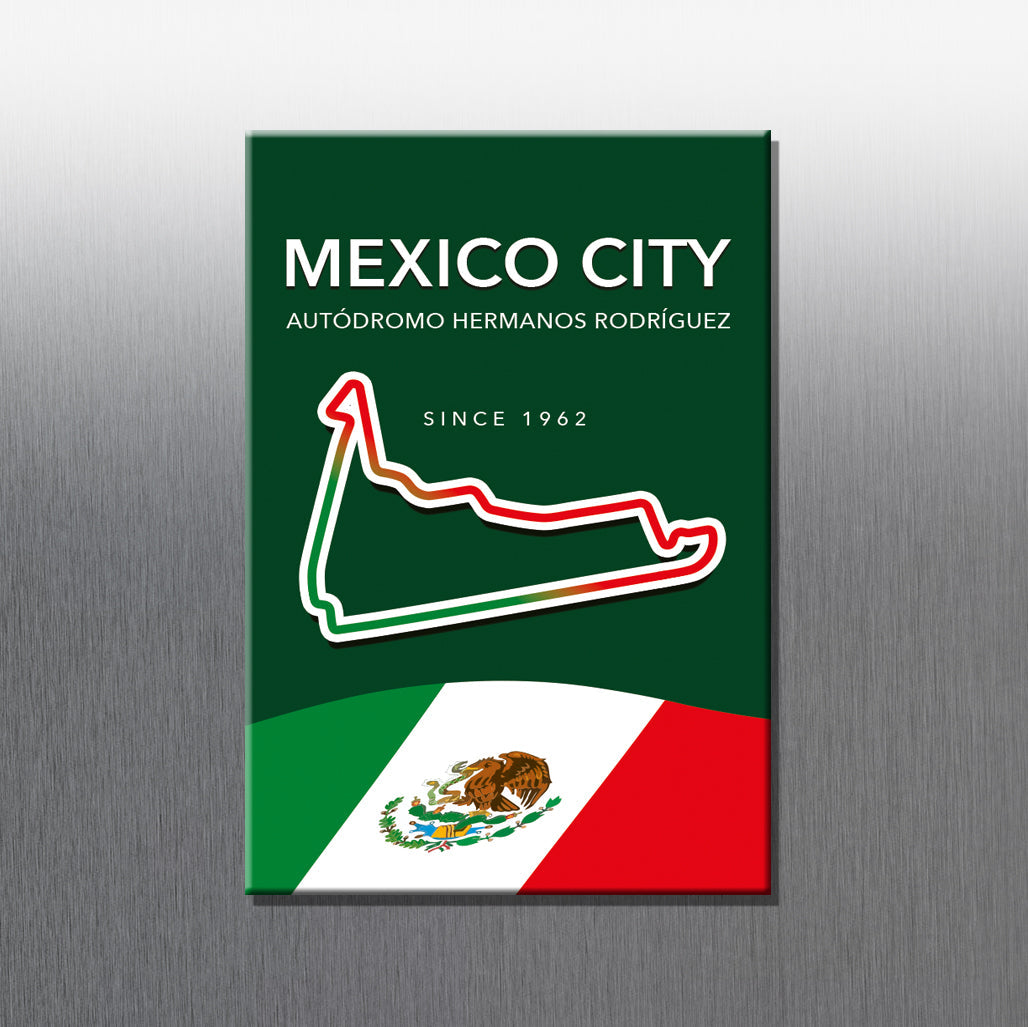 Mexico City F1 circuit magnet – Formula 1 Grand Prix track layout