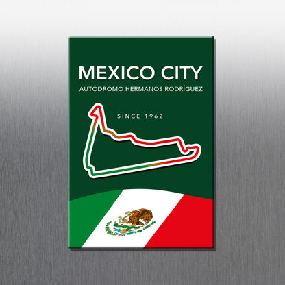 Mexico City F1 circuit magnet – Formula 1 Grand Prix track layout