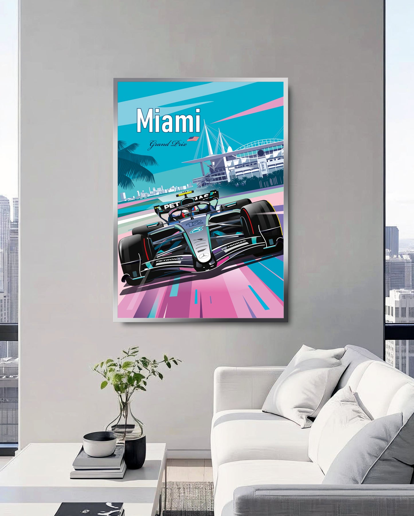 Kimi Antonelli Mercedes F1 Miami Grand Prix 2026 poster print