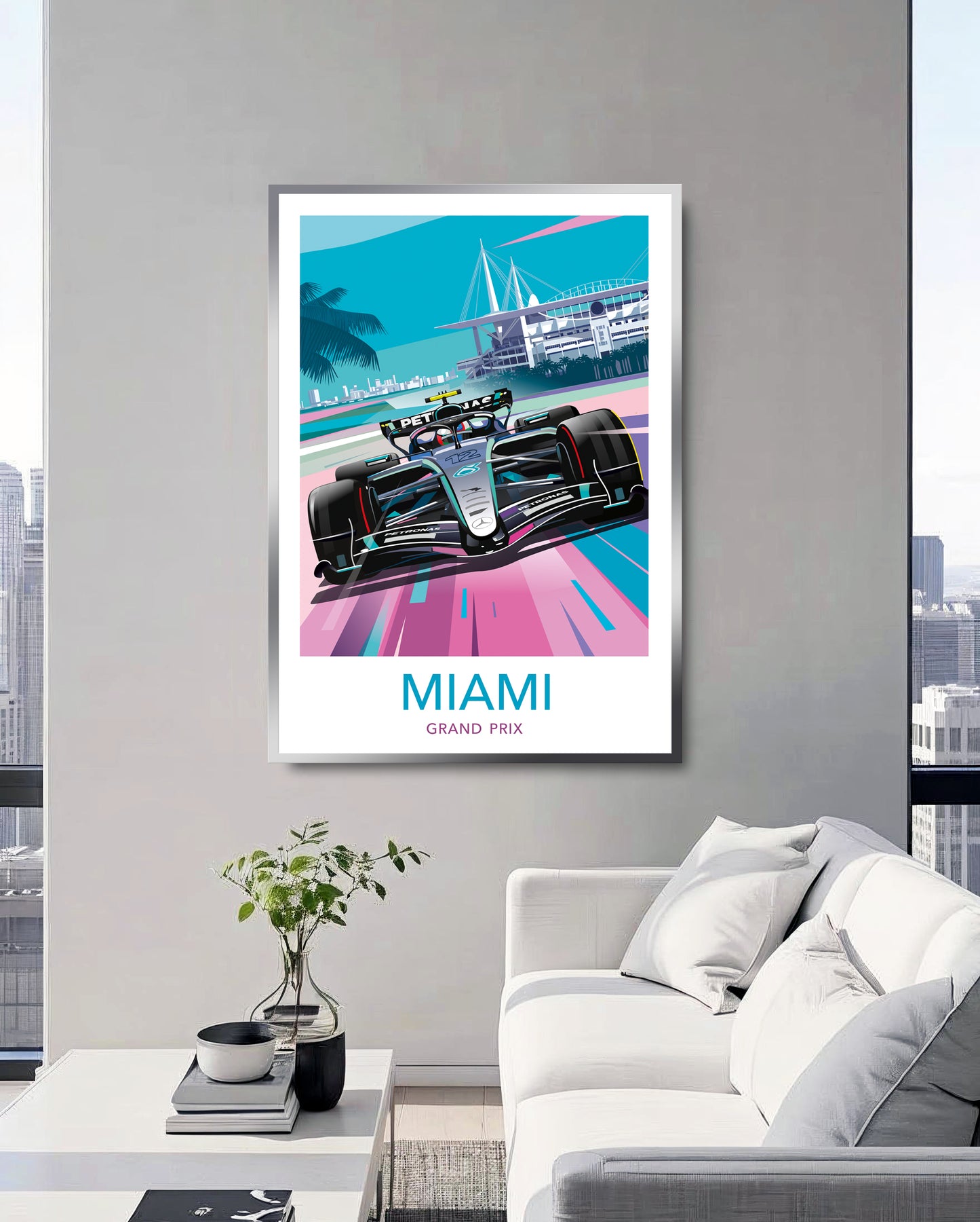 Kimi Antonelli Miami Grand Prix 2026 Mercedes F1 poster print – Formula 1 wall art