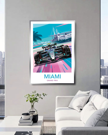 Kimi Antonelli Miami Grand Prix 2026 Mercedes F1 poster print – Formula 1 wall art