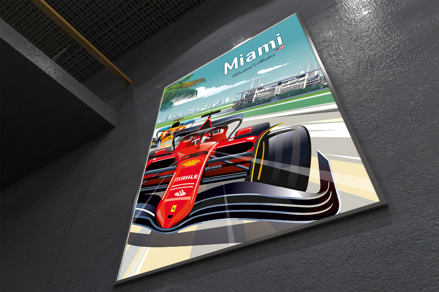 Miami F1 Poster / Formula1 Print / Ferrari F1 /  F1 Miami Circuit / F1 Gift