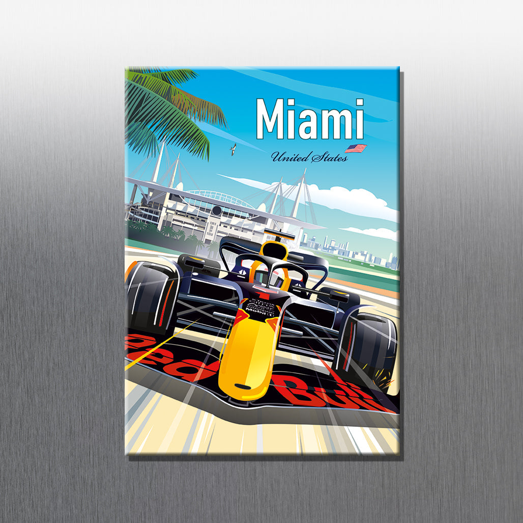 Miami Red Bull F1 fridge magnet – Formula 1 Grand Prix gift