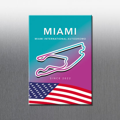 Miami F1 circuit magnet – Formula 1 Grand Prix track layout