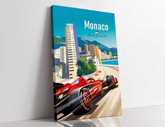 Monaco F1 Canvas Print / Ferrari Formula1 / F1 Gift