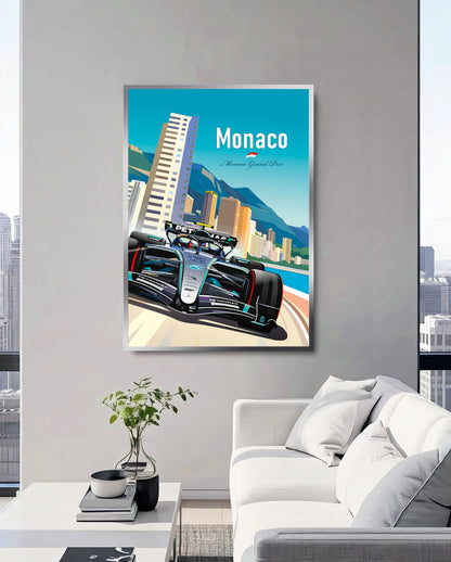 Kimi Antonelli Monaco 2026 Poster – Mercedes F1 Wall Art