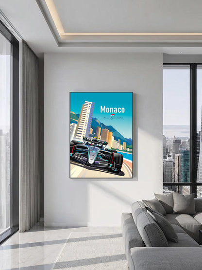 Kimi Antonelli Monaco 2026 Poster – Mercedes F1 Wall Art