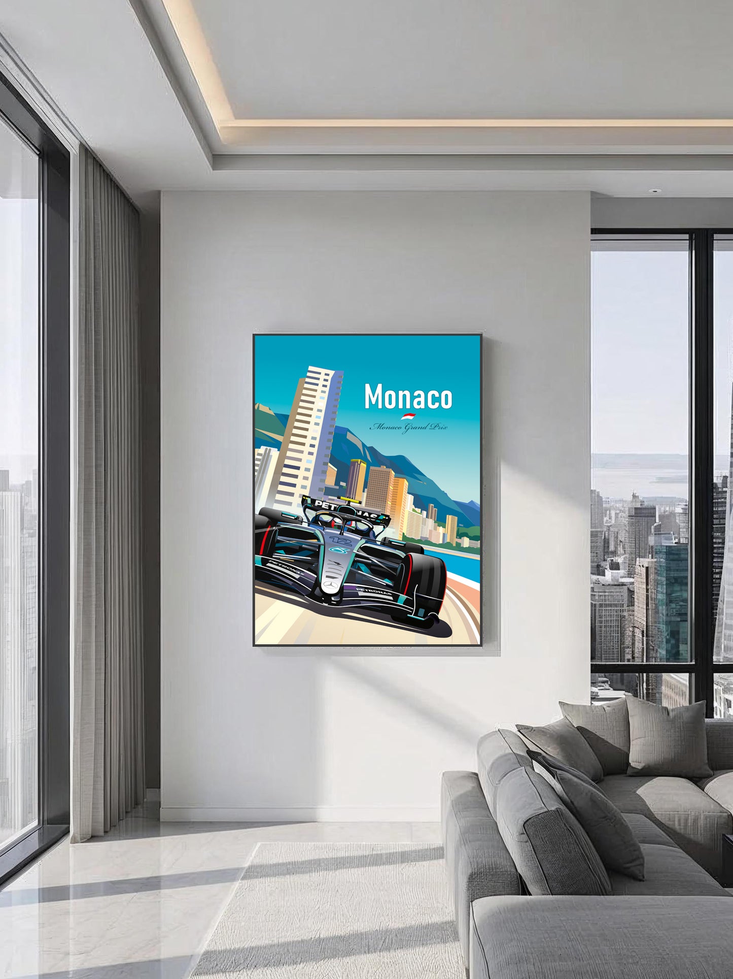 Kimi Antonelli Monaco 2026 Canvas – Mercedes F1 Wall Art