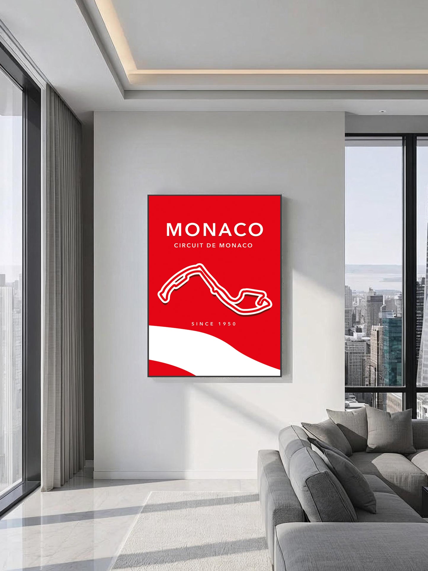 Circuit de Monaco Track Poster – Formula 1 Racing Circuit Wall Art