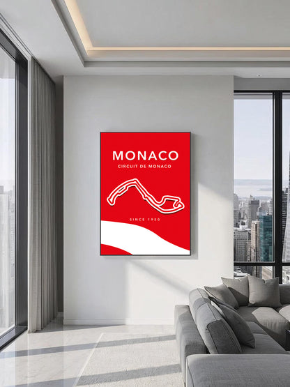 Circuit de Monaco Track Poster – Formula 1 Racing Circuit Wall Art