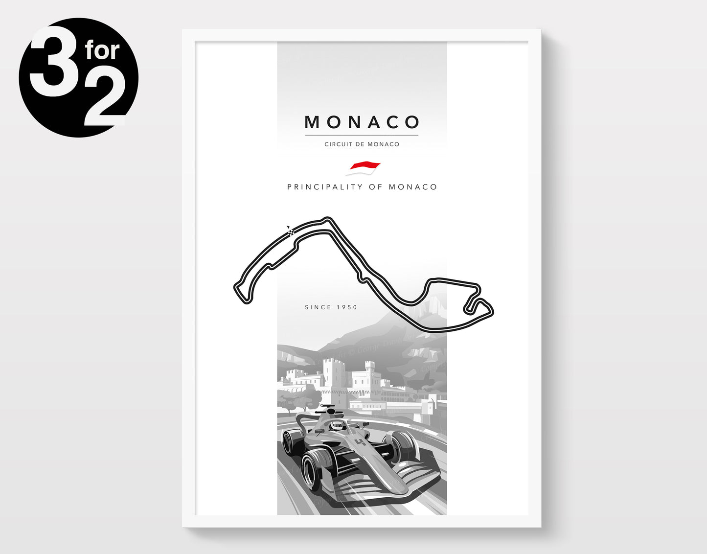 Circuit De Monaco F1 Poster / Formula1 Print