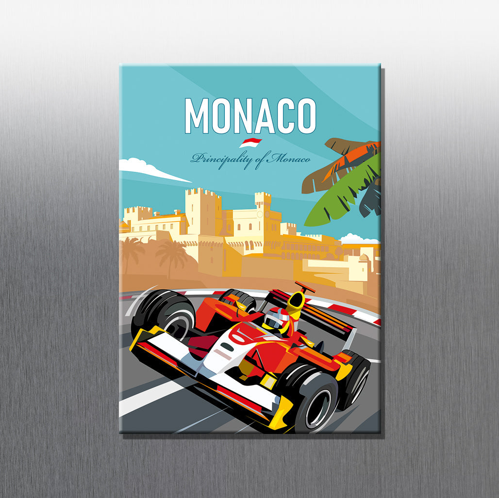 Monaco vintage F1 fridge magnet – Formula 1 Grand Prix gift