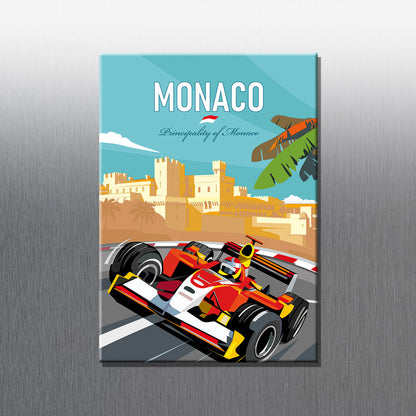 Monaco vintage F1 fridge magnet – Formula 1 Grand Prix gift