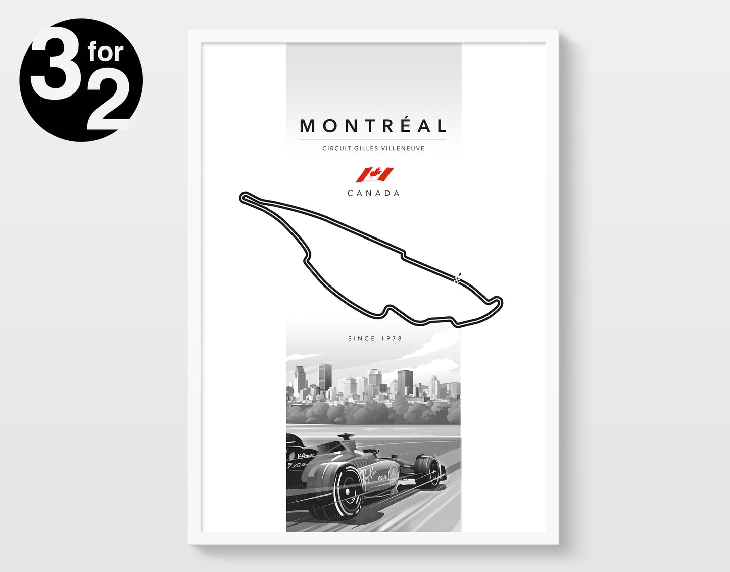 Montréal F1 Circuit Poster / Circuit Gilles Villeneuve / Canadian Grand Prix