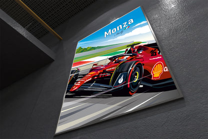 Monza F1 Poster / Ferrari F1 Print / Charles Leclerc