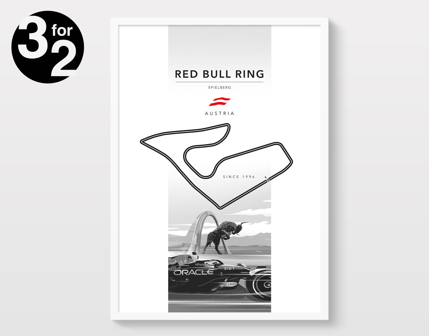 Red Bull Ring Circuit F1 Poster / Spielberg Formula1 Print