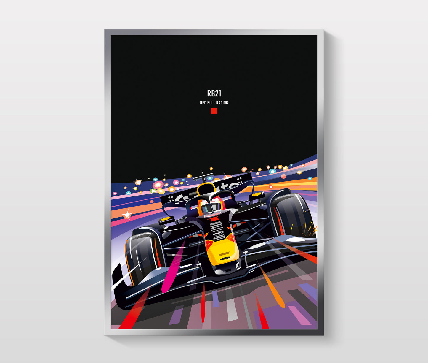 Red Bull RB21 Verstappen poster print – Formula 1 race car wall art
