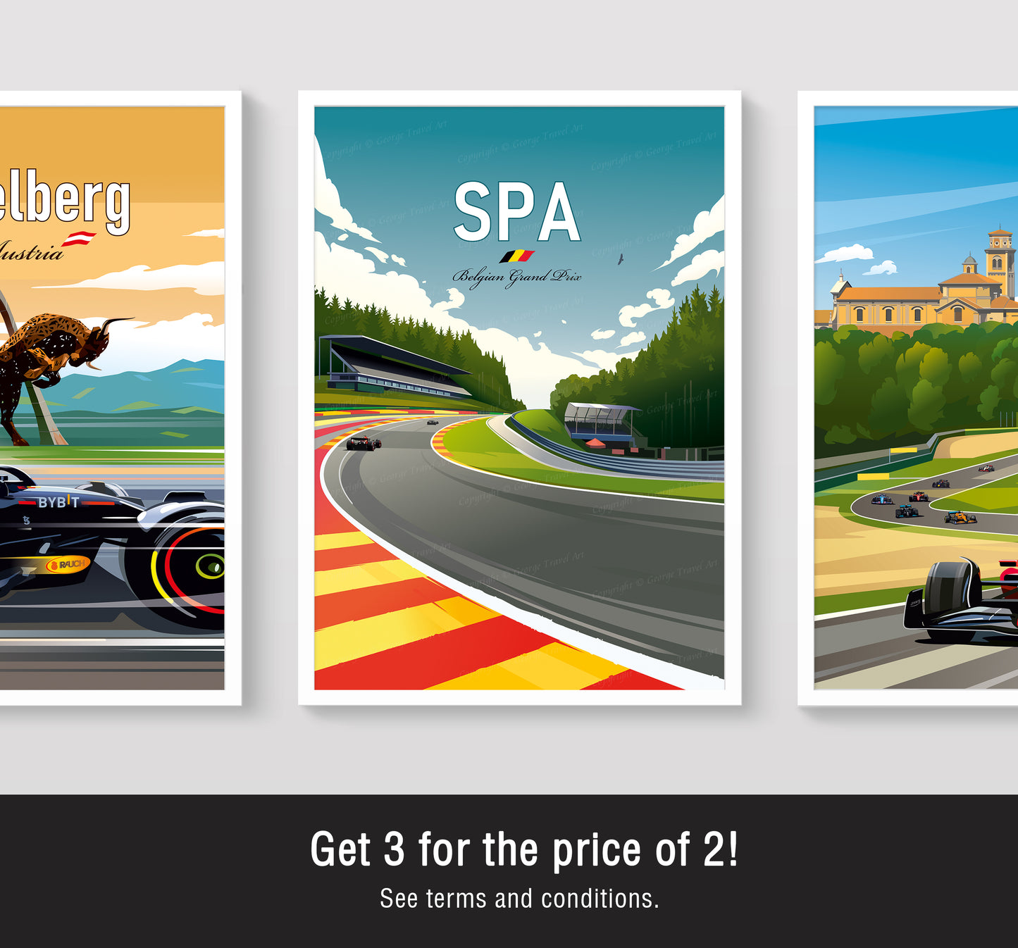 SPA F1 Poster / Spa-Francorchamps Print / Belgian F1 GP / F1 Gift