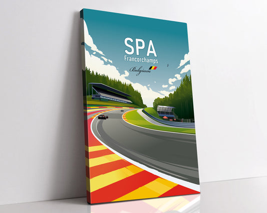 Spa F1 Canvas / Belgian Grand Prix Print / F1 Gift