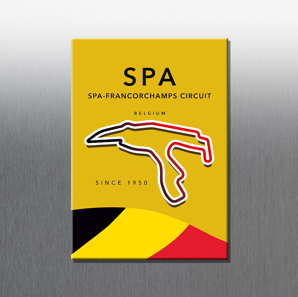 Spa-Francorchamps F1 circuit magnet – Formula 1 Grand Prix track layout