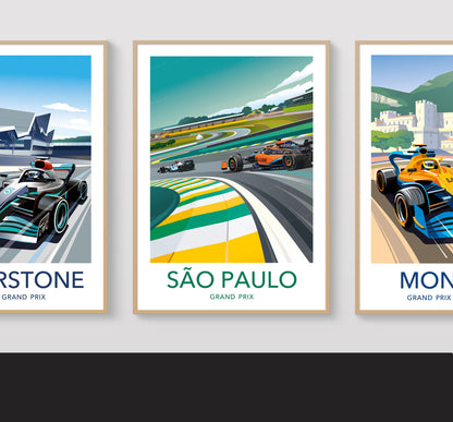 São Paulo F1 poster – McLaren Lando Norris wall art second angle