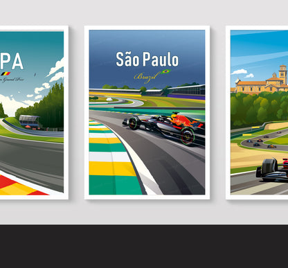 São Paulo F1 poster – Max Verstappen Red Bull wall art second angle