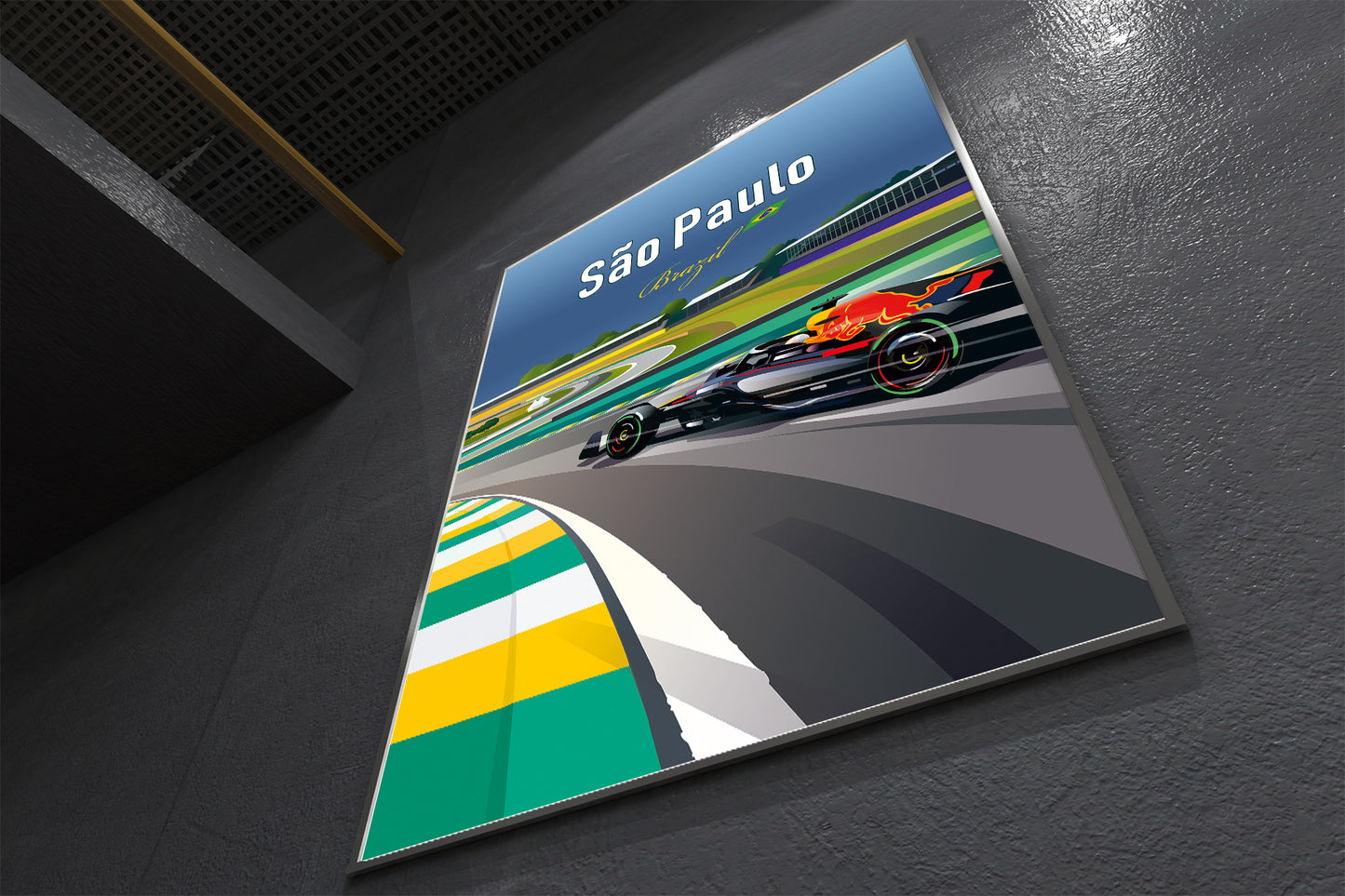 Sao Paulo F1 Poster / Max-Verstappen - Red Bull F1