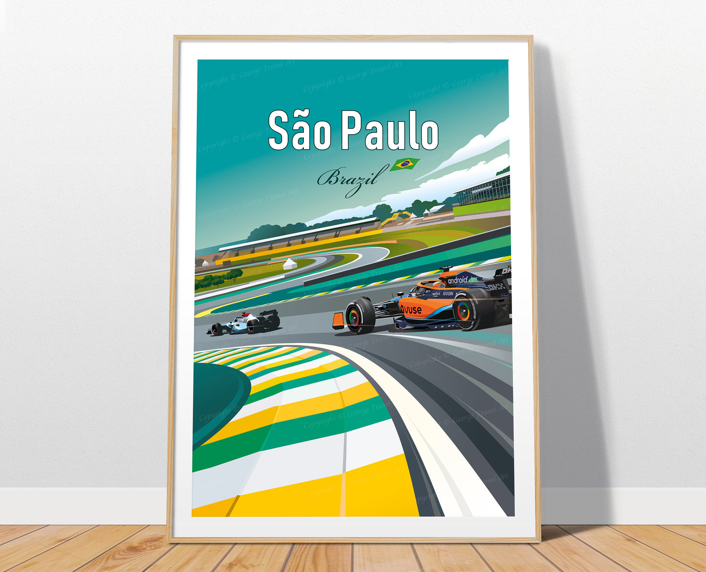 São Paulo F1 poster print – McLaren Brazilian Grand Prix wall art