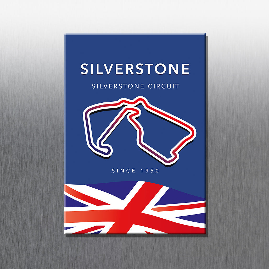 Silverstone F1 circuit magnet – Formula 1 Grand Prix track layout