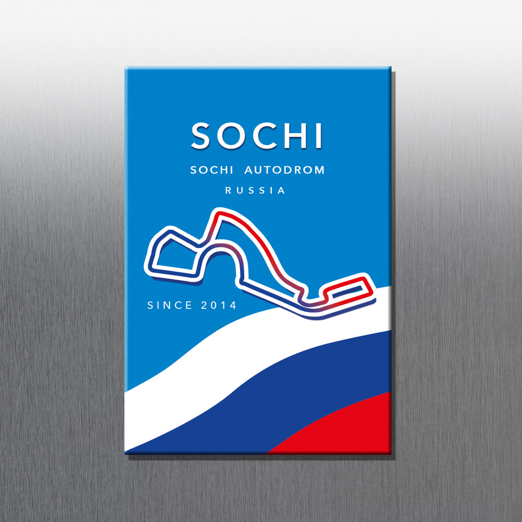 Sochi F1 circuit magnet – Formula 1 Grand Prix track layout