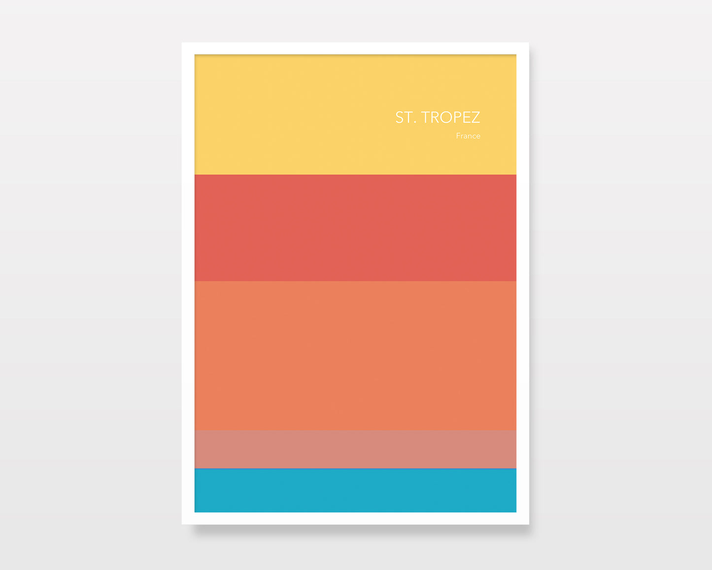 ST TROPEZ - Abstract Minimal Travel Art Print