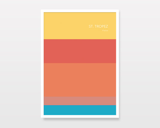 ST TROPEZ - Abstract Minimal Travel Art Print
