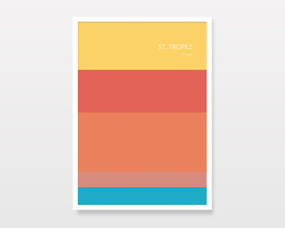 ST TROPEZ - Abstract Minimal Travel Art Print