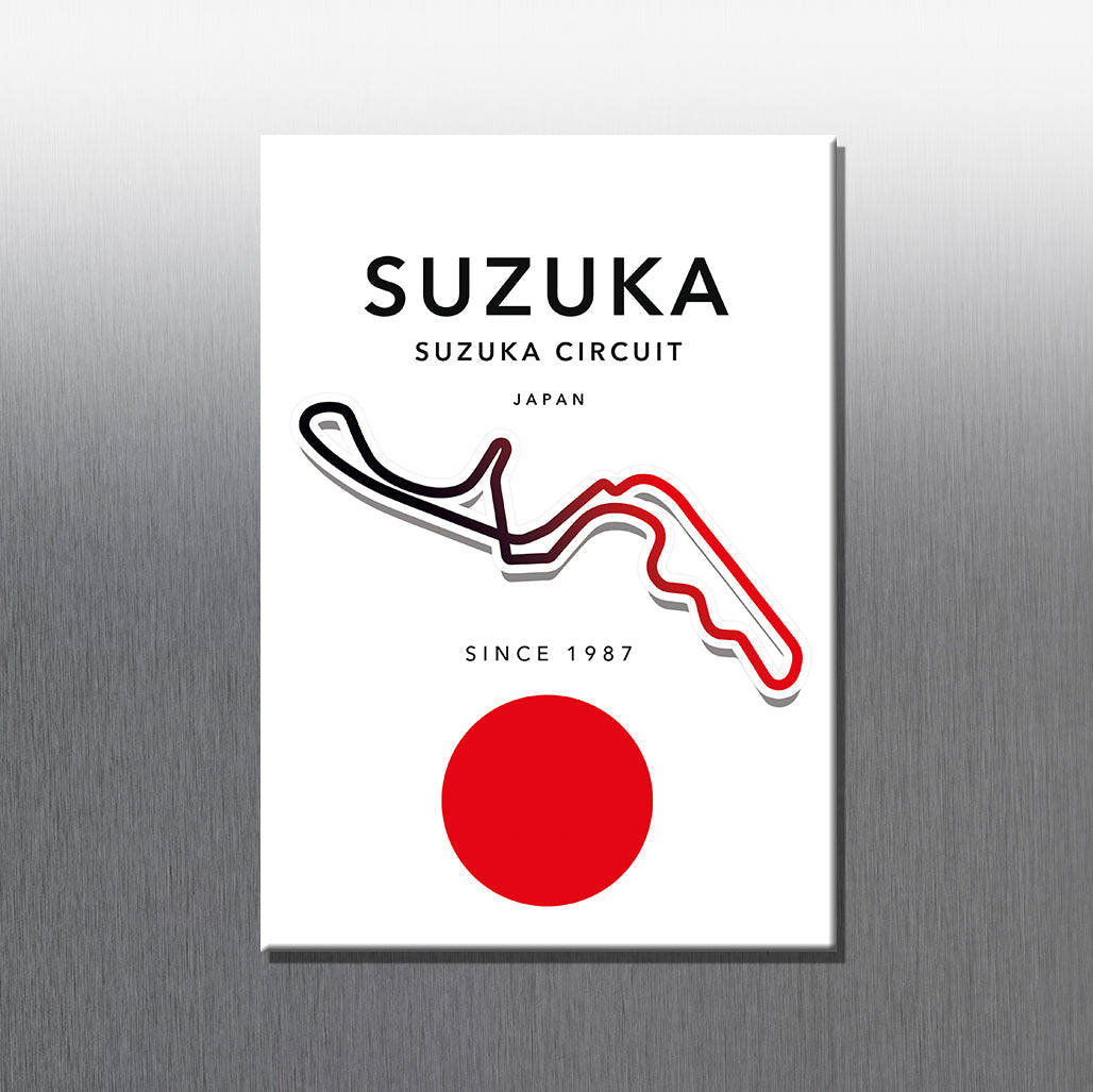 Suzuka F1 circuit magnet – Formula 1 Grand Prix track layout
