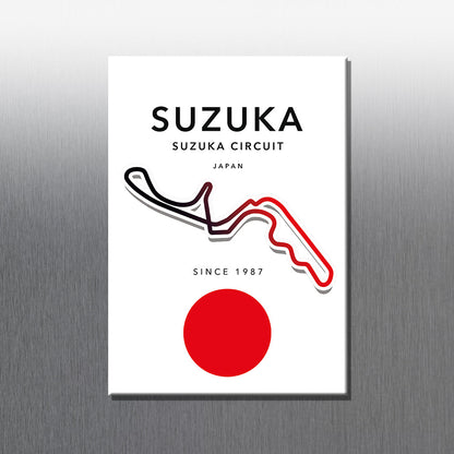 Suzuka F1 circuit magnet – Formula 1 Grand Prix track layout