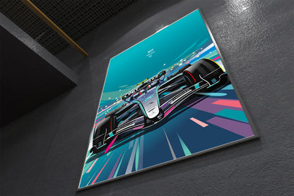 Kimi Antonelli Mercedes W17 Formula 1 print – race car wall art