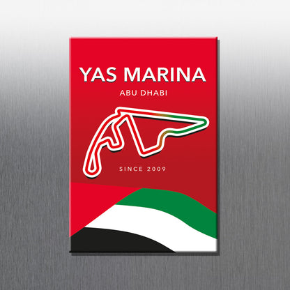 Yas Marina F1 circuit magnet – Formula 1 Grand Prix track layout