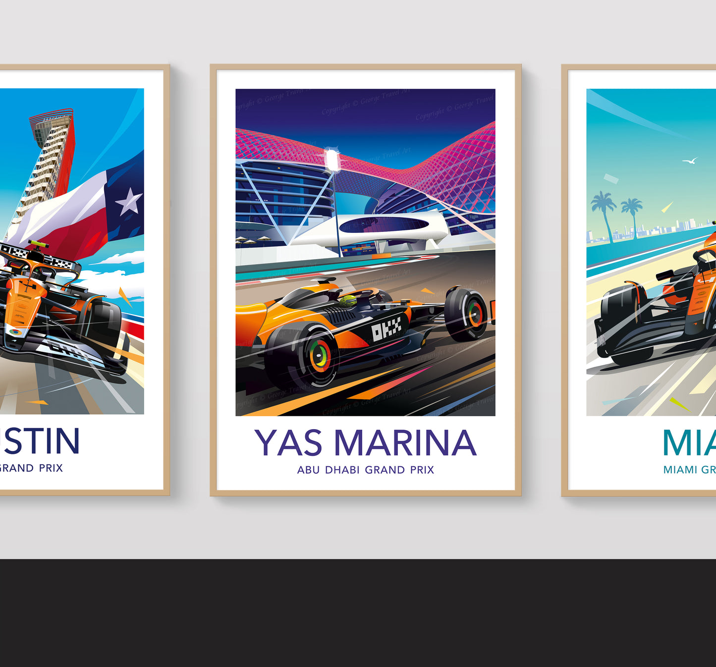 Yas Marina F1 print – Lando Norris Grand Prix wall art second angle