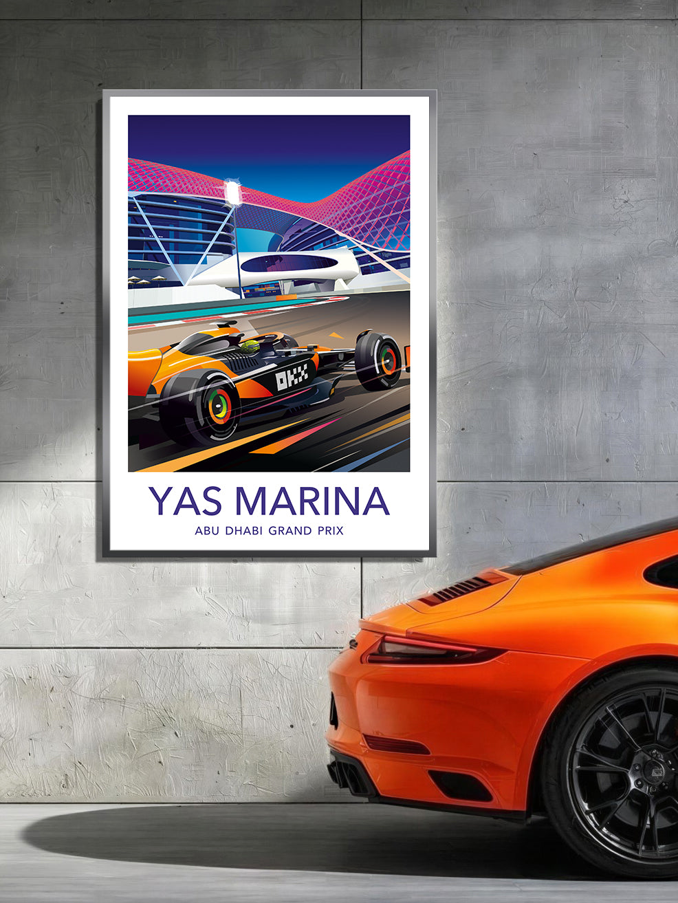 Yas Marina F1 poster – Lando Norris Grand Prix wall art