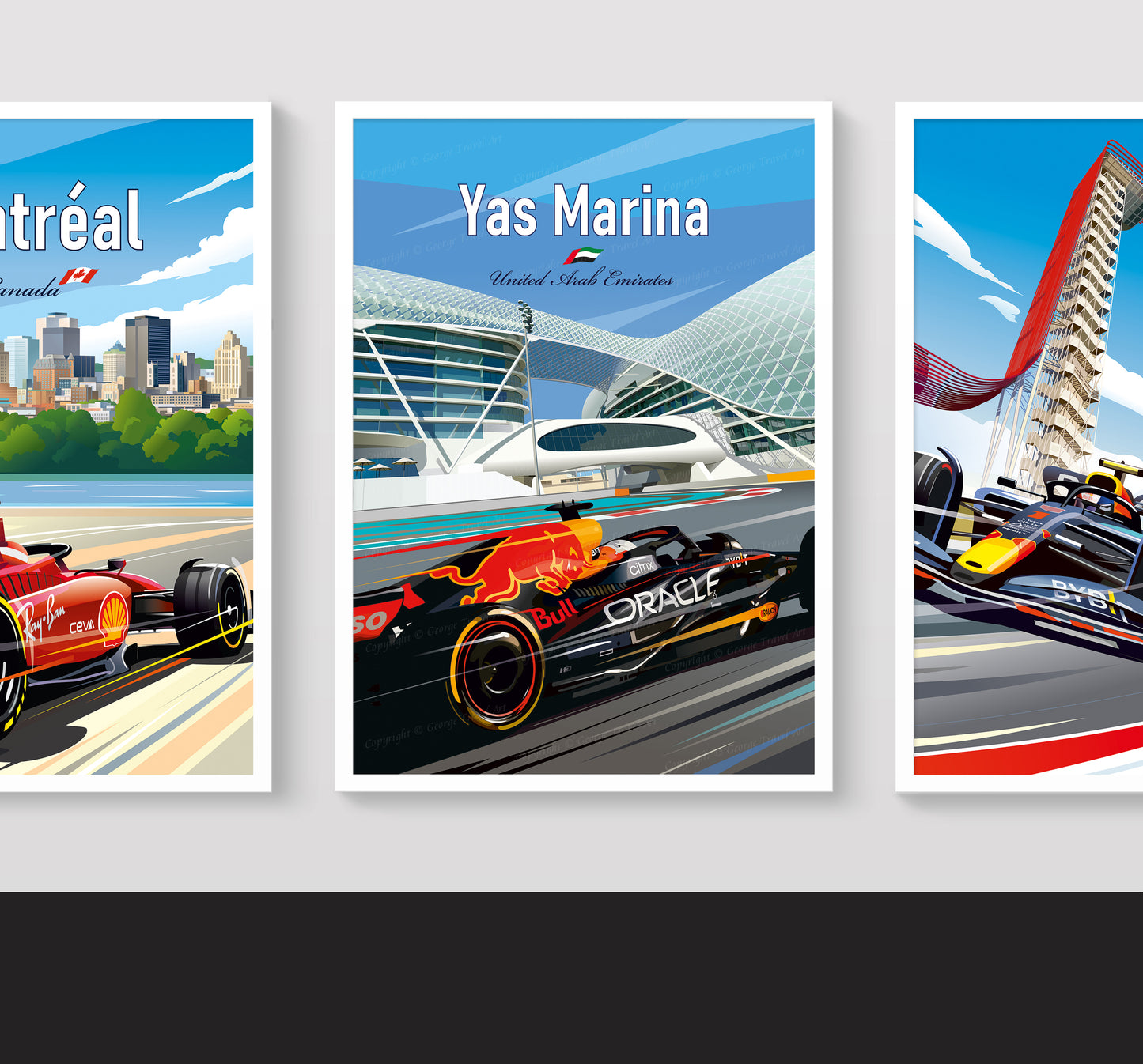 Yas Marina F1 poster – Red Bull Verstappen wall art second angle