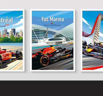 Yas Marina F1 poster – Red Bull Verstappen wall art second angle