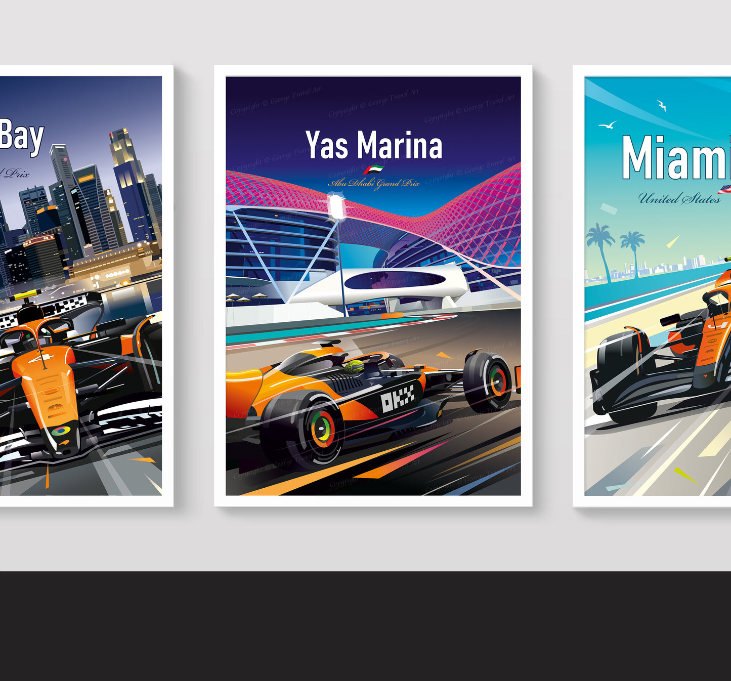Yas Marina Lando Norris F1 poster – winner wall art print third angle