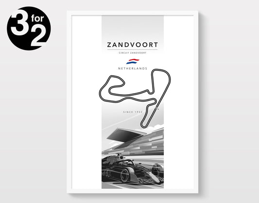 Circuit Zandvoort F1 Poster / Formula1 Print / F1 Netherlands