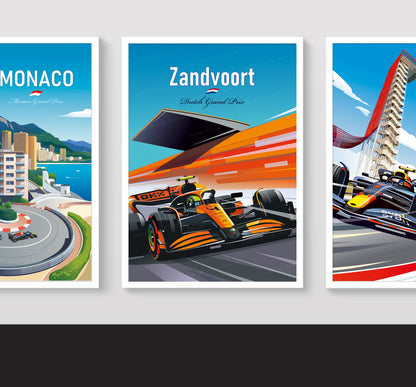 Zandvoort Lando Norris 2024 F1 poster – winner wall art second angle