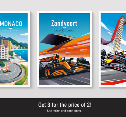Zandvoort F1 Poster / Lando Norris Winner Print / McLaren F1 Wall Art