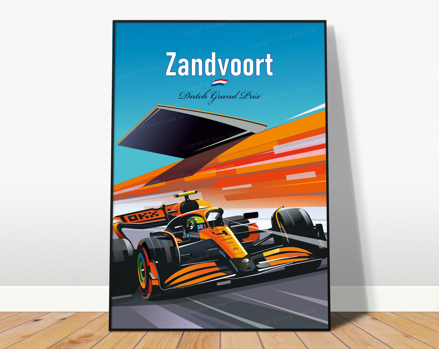 Zandvoort F1 Poster / Lando Norris Winner Print / McLaren F1 Wall Art