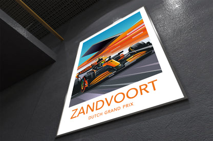 Lando Norris Zandvoort F1 Poster / McLaren F1 Wall Art