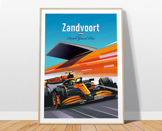 Zandvoort Lando Norris F1 poster – winner modern wall art