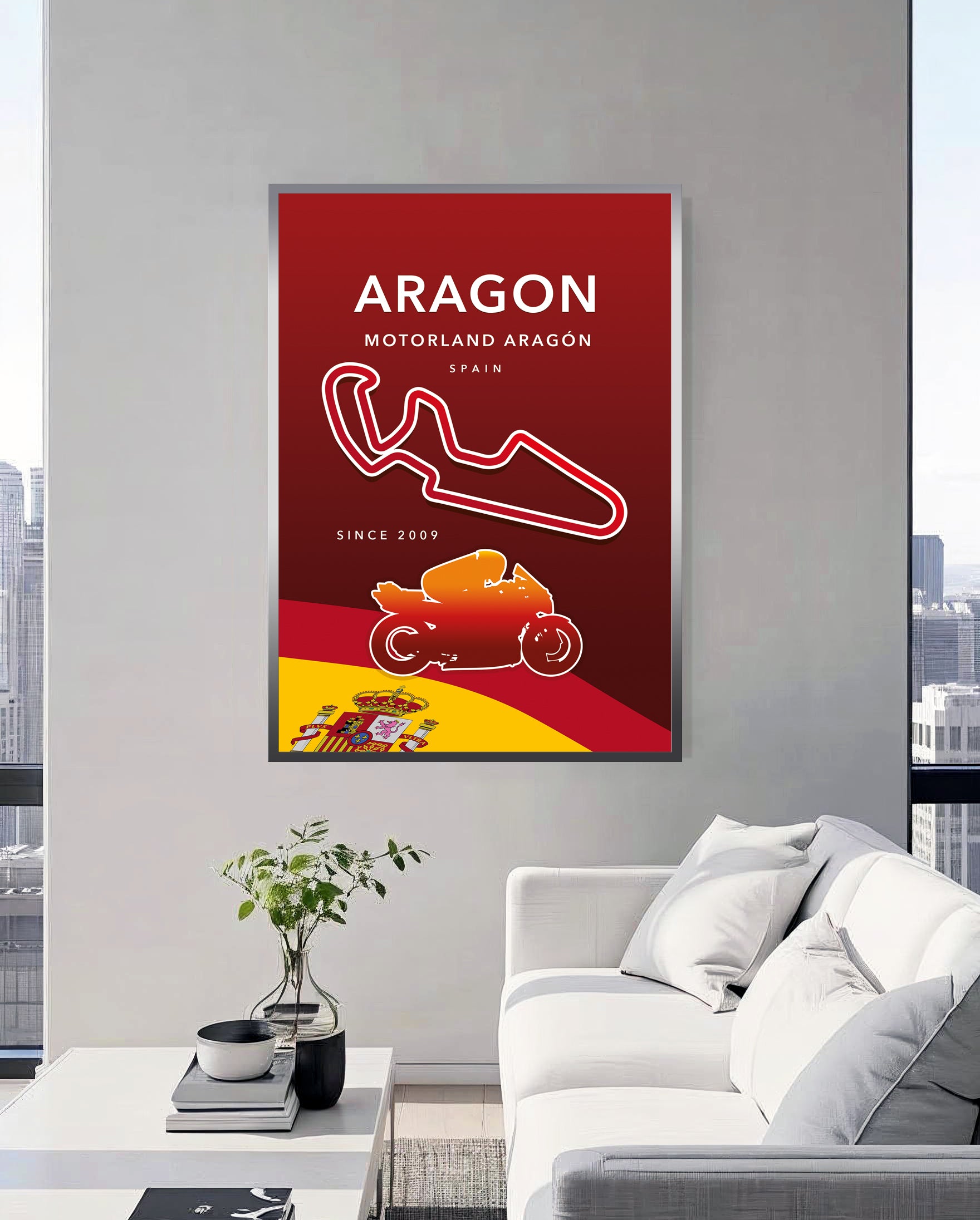 Aragón MotoGP poster – Motorland Circuit wall art detail
