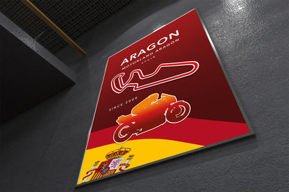 Aragón MotoGP print – Spain circuit wall art second angle